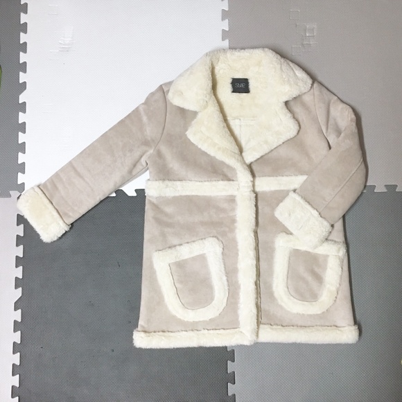 Snap Jackets & Blazers - Faux sheared sheep skin coat